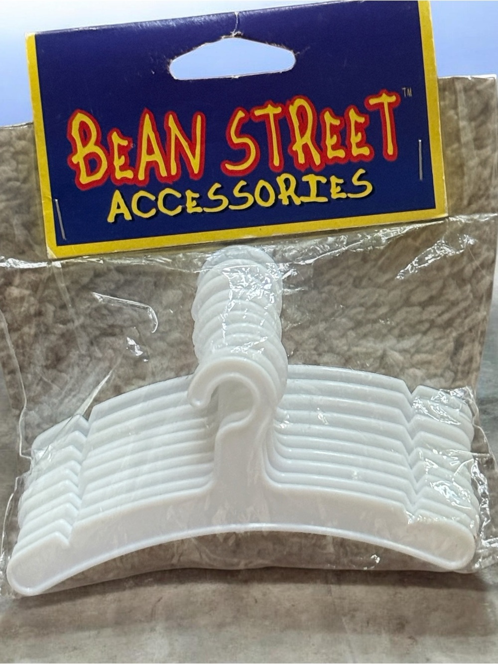 Bean Street White Plastic Doll Hangers - Pack of Ten